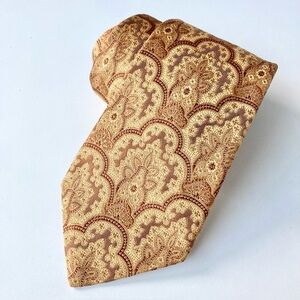 Ike Behar Gold Necktie 3.75”x58” Made in USA New